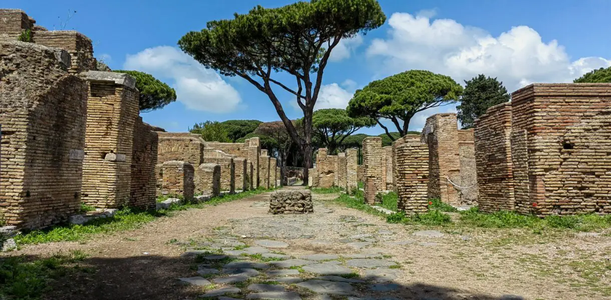 the ruins of the ancient city of pompei