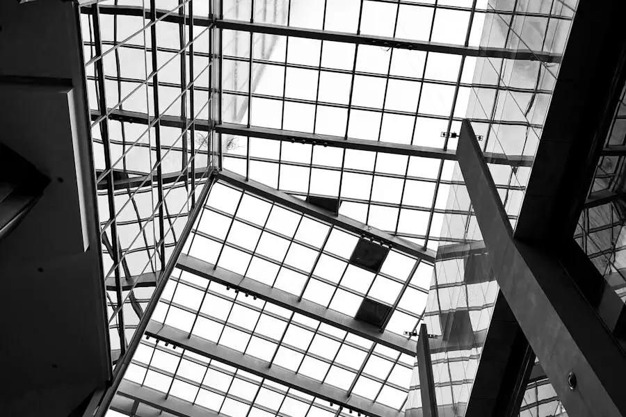 a large metal structure